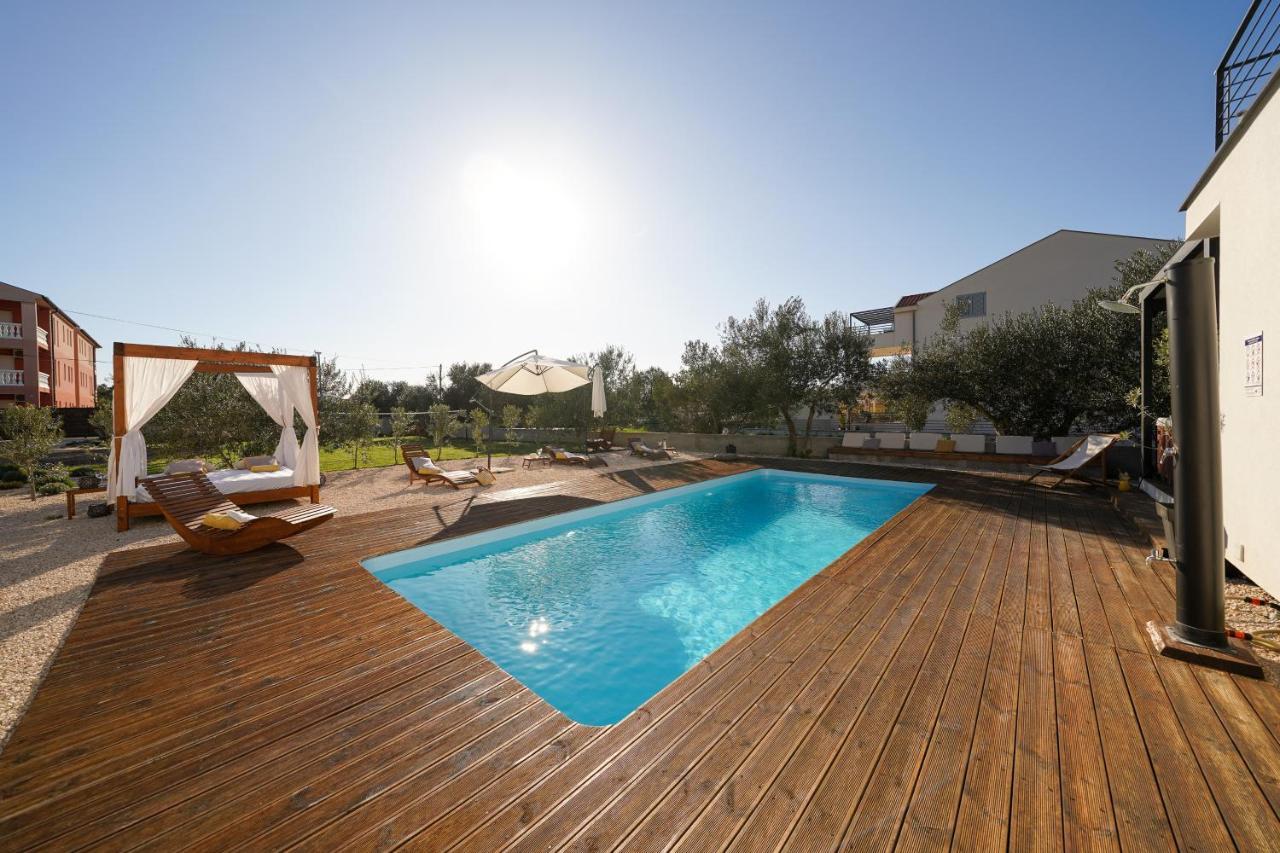 Villa Suncica With Heated Pool, Jacuzzi And Bikes Near Zadar Sukošan Zewnętrze zdjęcie